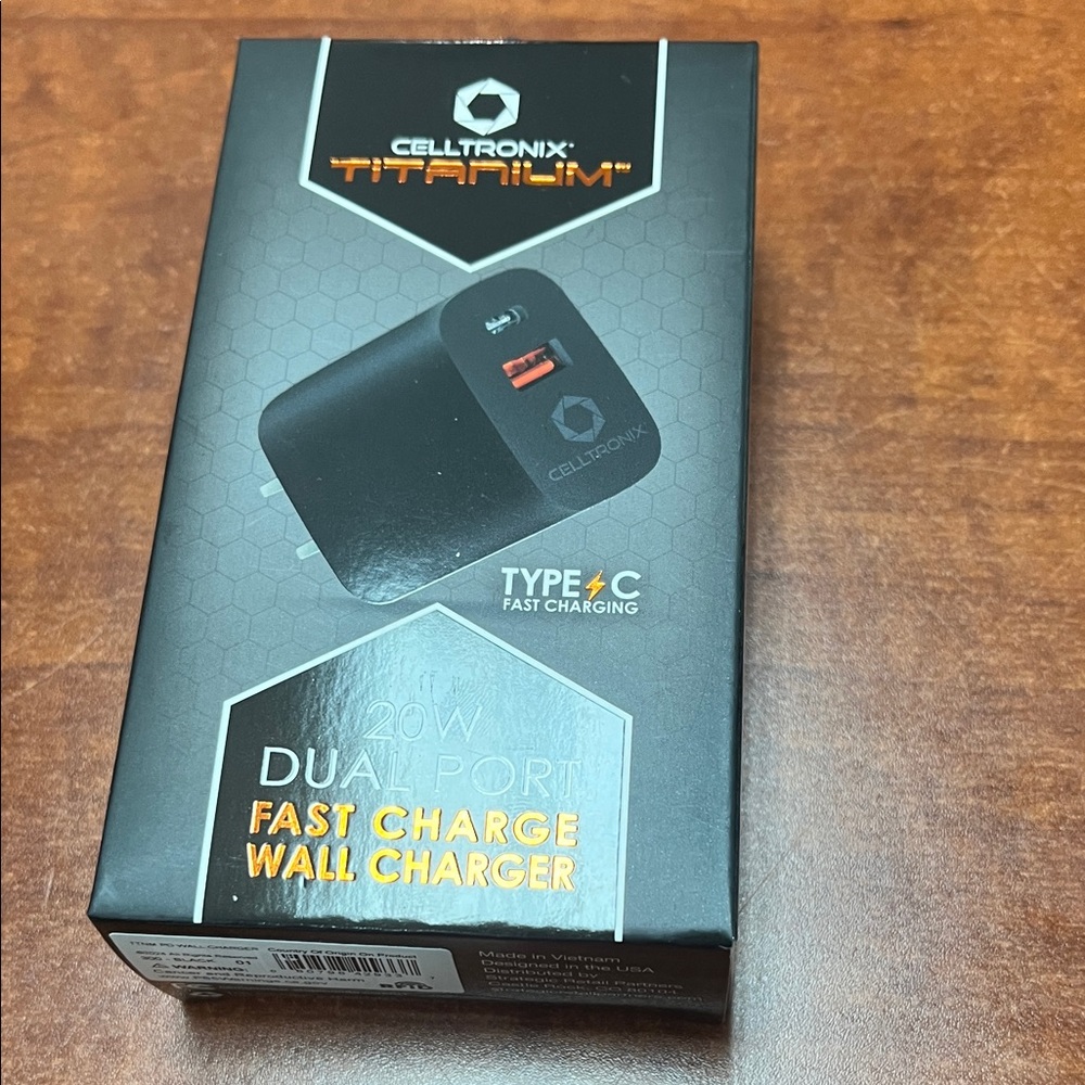 Black Dual Port Fast Charge Wall Charger